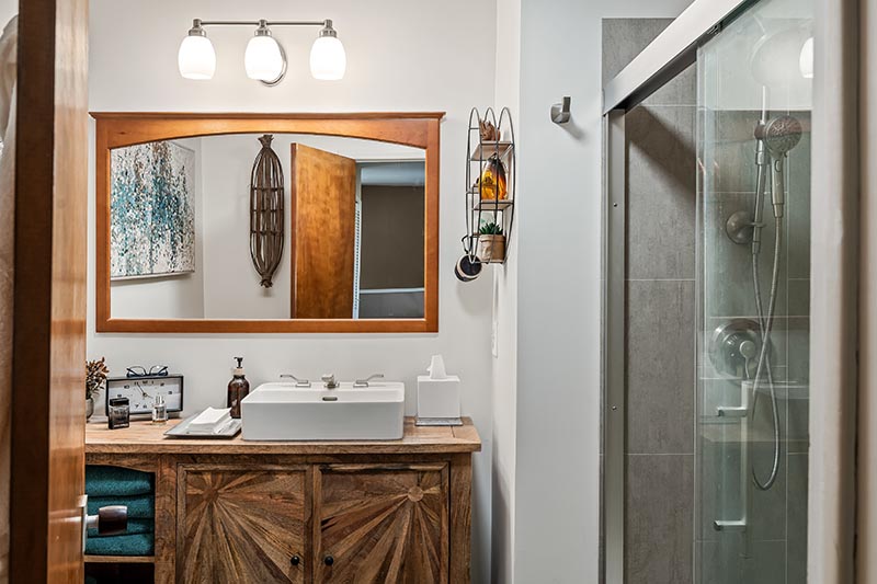bathroom remodel brown