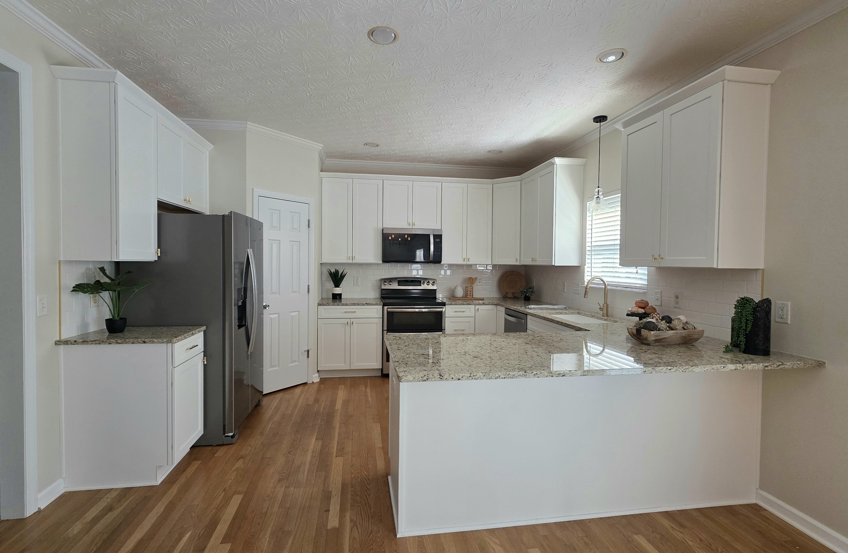 Kitchen remodel with white cabinets